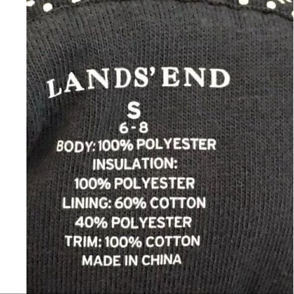 LandsEnd Zip Vest Small 6 8 Outdoor Black Pockets - Picture 8 of 8